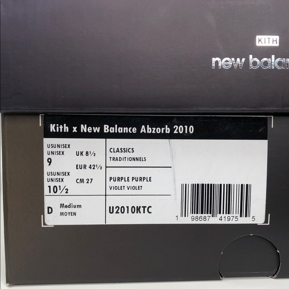 New Balance x Kith x Ronnie Fieg Abzorb 2010 U2010KTC Unisex Shoes - Size 9 - Picture 2 of 9